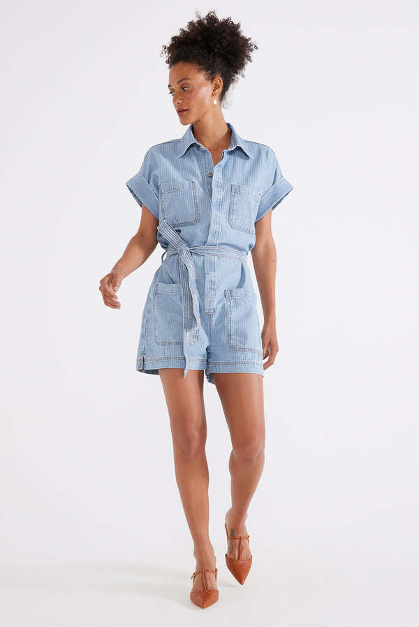 ética ADEYA STRIPE ROMPER | Garmentory