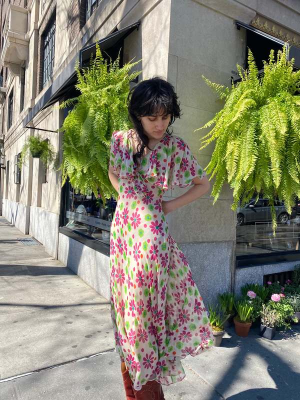 sachin and babi light blue dress Azazie Eliza Vintage Mauve A-Line V-Neck Pleated Chiffon Dress main image 1