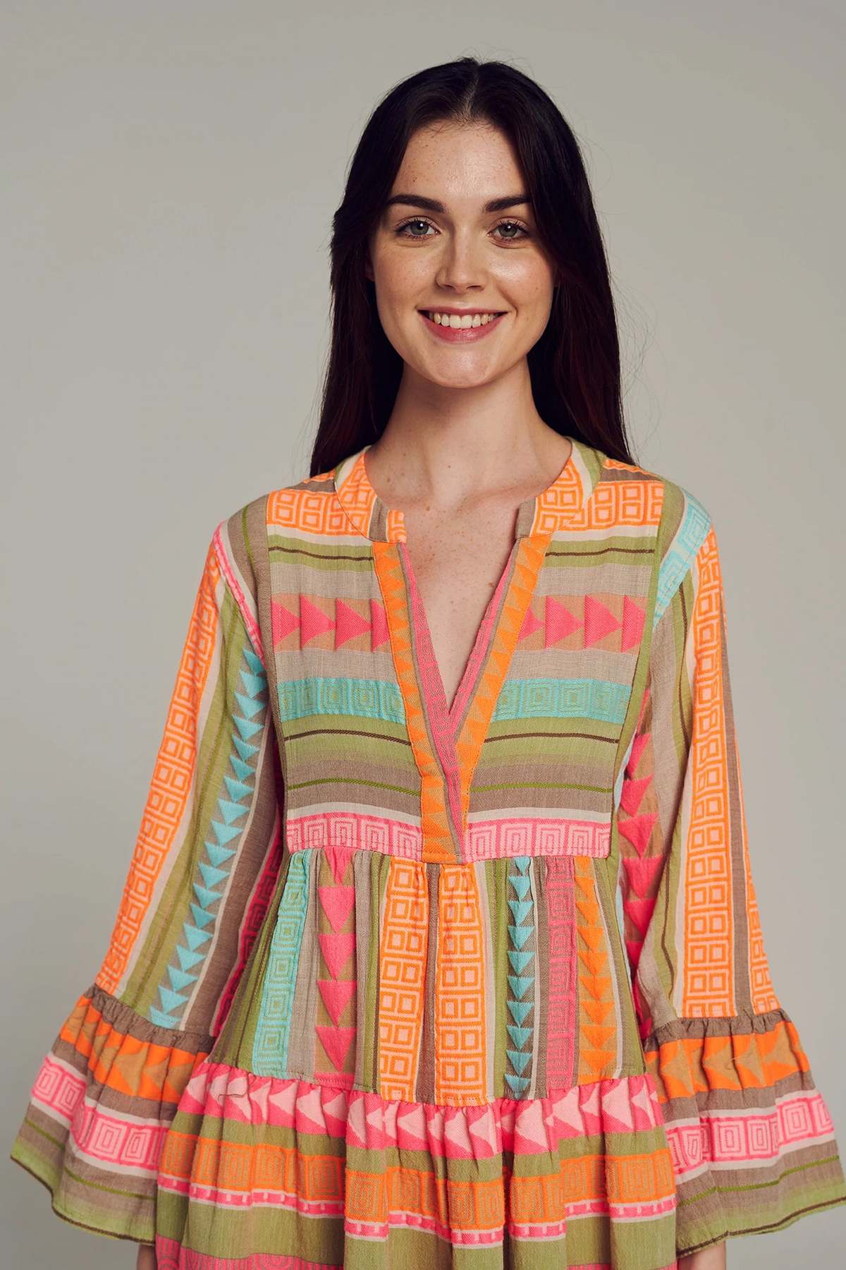 Devotion Twins Ella Dress Short - Multi N. Pink/Orange - Image 3 of 4