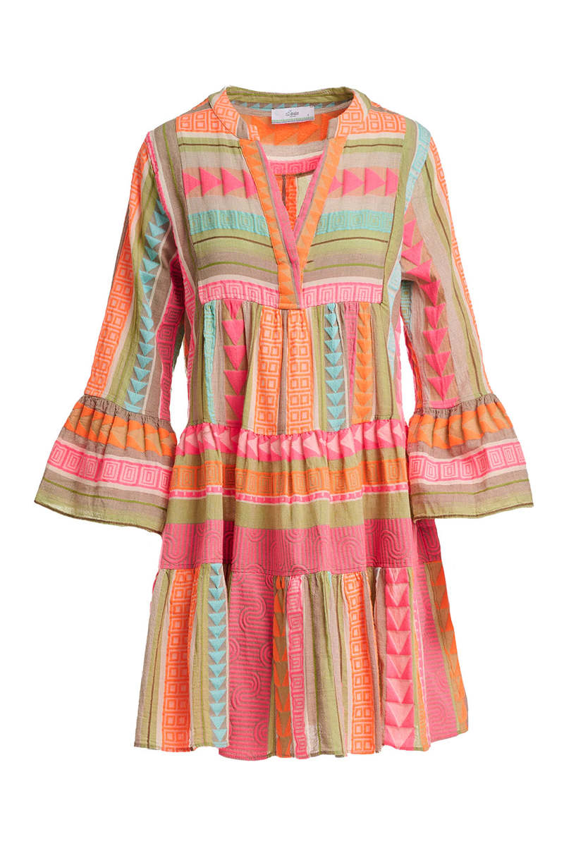Devotion Twins Ella Dress Short - Multi N. Pink/Orange
