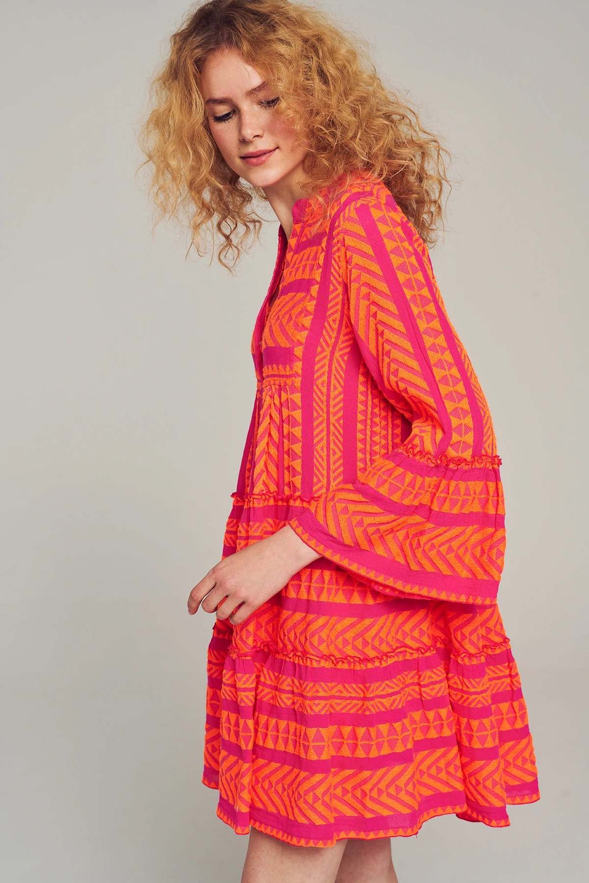 Devotion Twins Ella Dress Short - N.Orange/Fuschia - Image 3 of 5