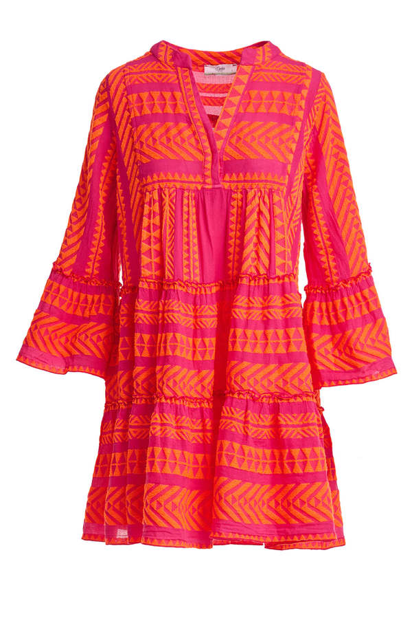 Devotion Twins Ella Dress Short - N.Orange/Fuschia