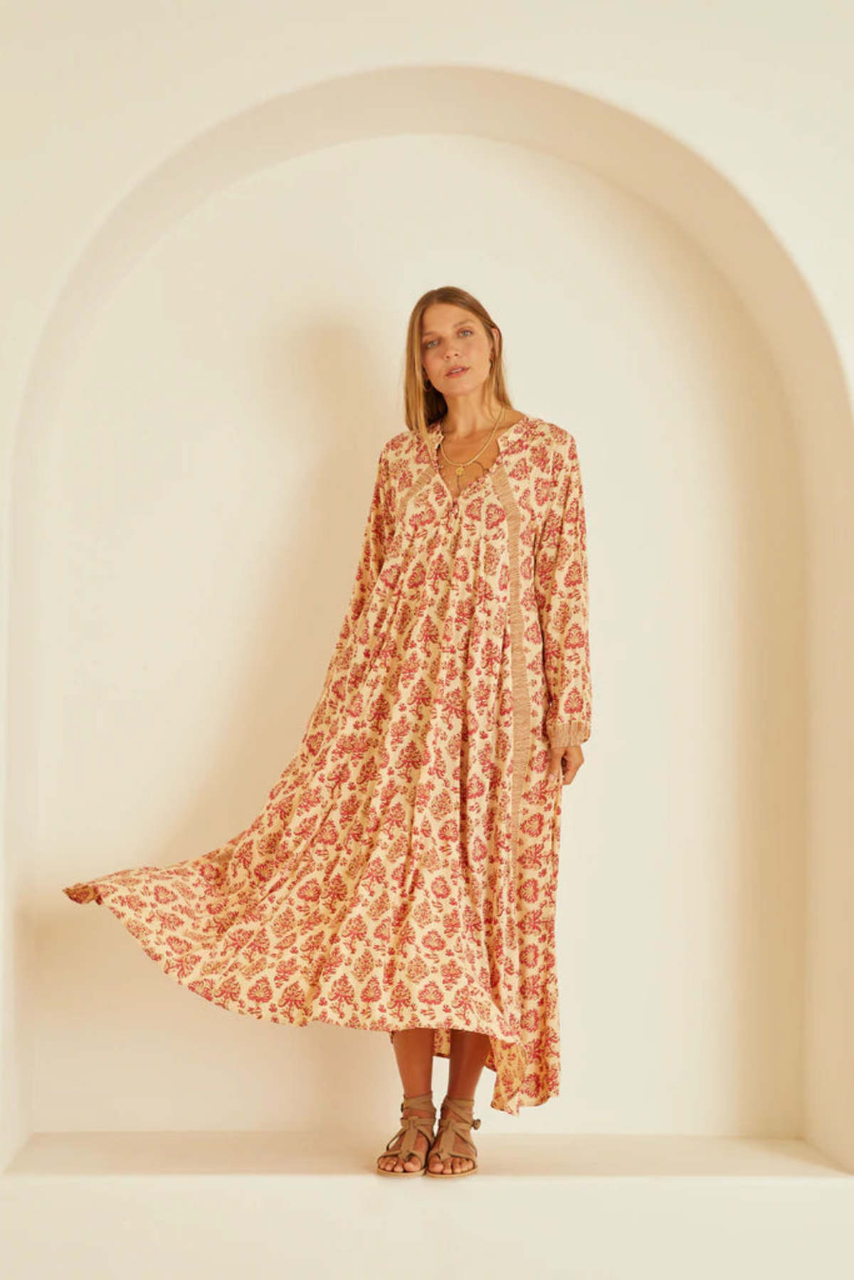 Natalie Martin Fiore Maxi Dress - Cyprus Print Pink | Garmentory