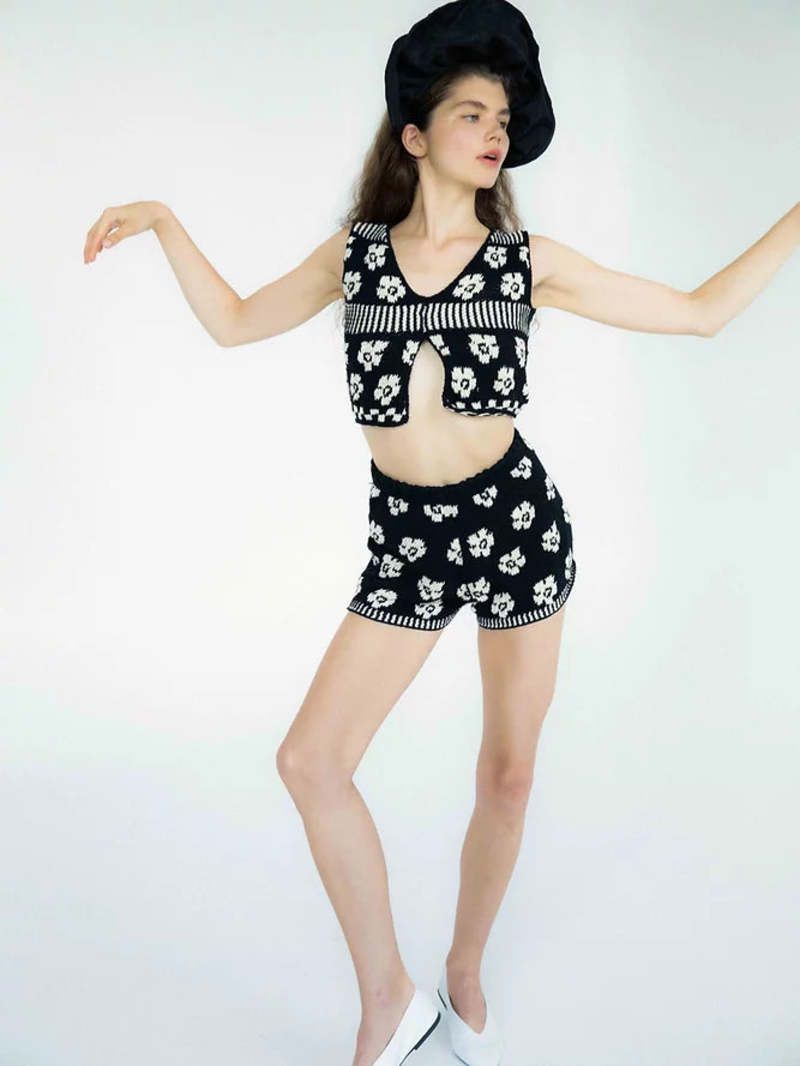 Tach Clothing Loreza Knit Top Black/White Garmentory