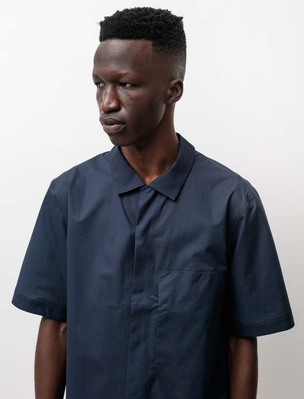 Veilance Demlo SS Shirt - Navy Blue | Garmentory