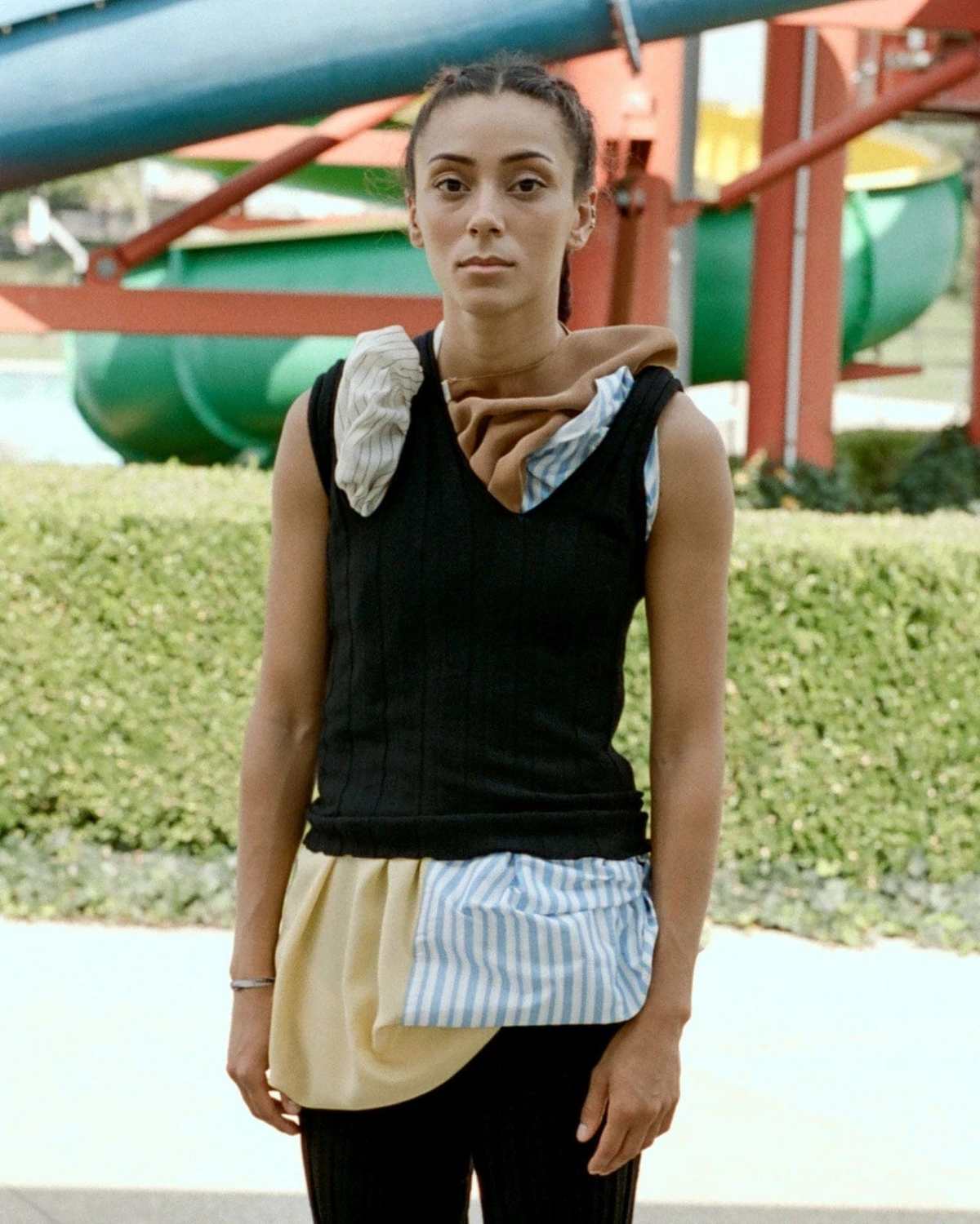 ニット　タンクトップ Adler baserange Baserange Adler Tank - Black | Garmentory