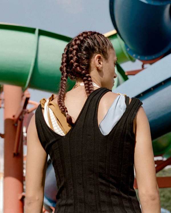 ニット　タンクトップ Adler baserange Baserange Adler Tank - Black | Garmentory