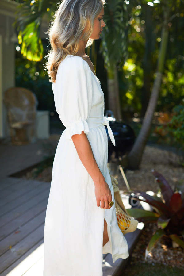 fitted linen dress women retro dress linen, spring dress women, party dress 1715