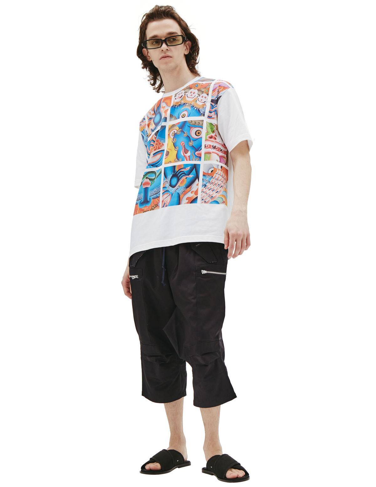 Junya Watanabe Oriental Print Grid T-shirt | Garmentory