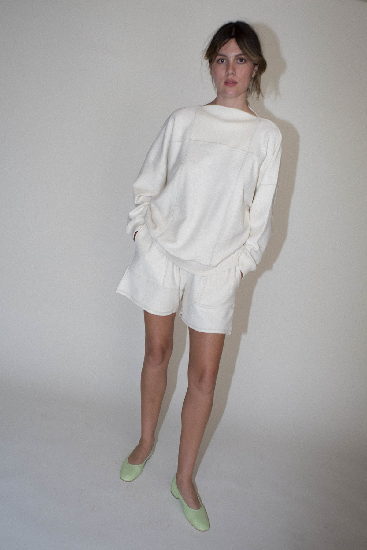 Baserange Cobble Sweat - Ecru | Garmentory