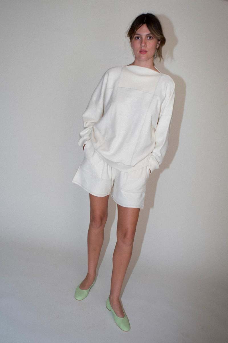 トップス BASERANGE - LOOSE SWEAT / ECRU Loose Sweatshirt in Assortment | Organic cotton jersey | en