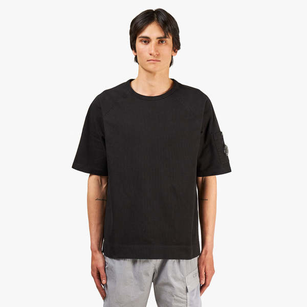 CP COMPANY｜SHORT-SLEEVED ROUND NECK T-SHIRTS (24/1 Jers 24/1 Jersey Short Sleeve Printed Logo T-Shirt | CPC USCA
