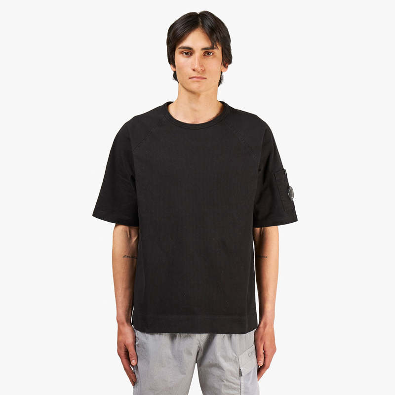C.P. Company Heavy Jersey Mixed Short Sleeve Sweatshirt