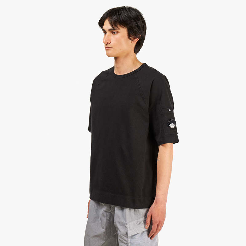 C.P. Company Heavy Jersey Mixed Short Sleeve Sweatshirt