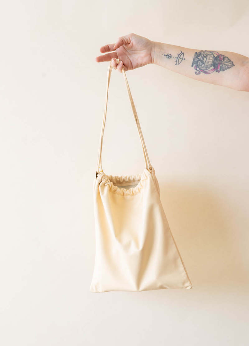 Modern Weaving Lamb Gather Bucket Bag - Peach | Garmentory