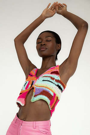 Tach Clothing Vicenta Crochet Top - Vibrant Multi | Garmentory