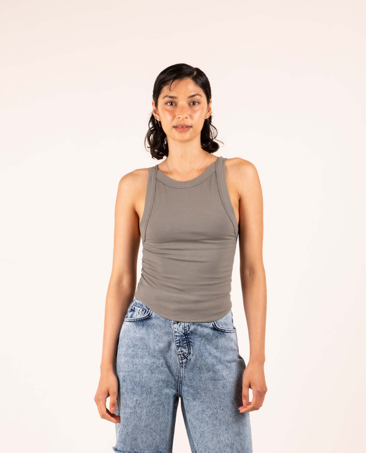 The Line By K Ximeno Tank Charcoal Garmentory