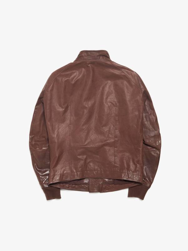 Rick Owens Macassar Leather Jacket - Brown | Garmentory