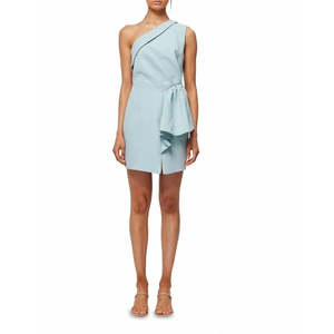princess polly baby blue dress Elliatt Camo Asymmetric Satin Cocktail Dress