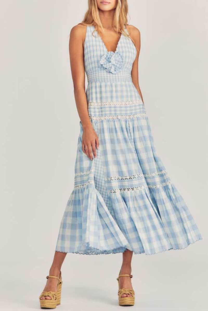 LoveShackFancy Roan Dress - Blue Patriot | Garmentory