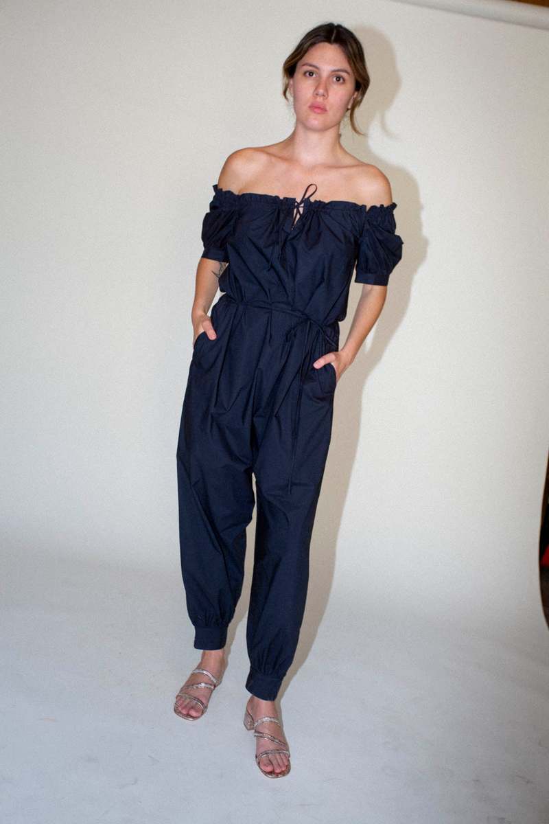 Caron Callahan Carmen Jumpsuit - Licorice Caron Callahan Carmen Jumpsuit - Licorice