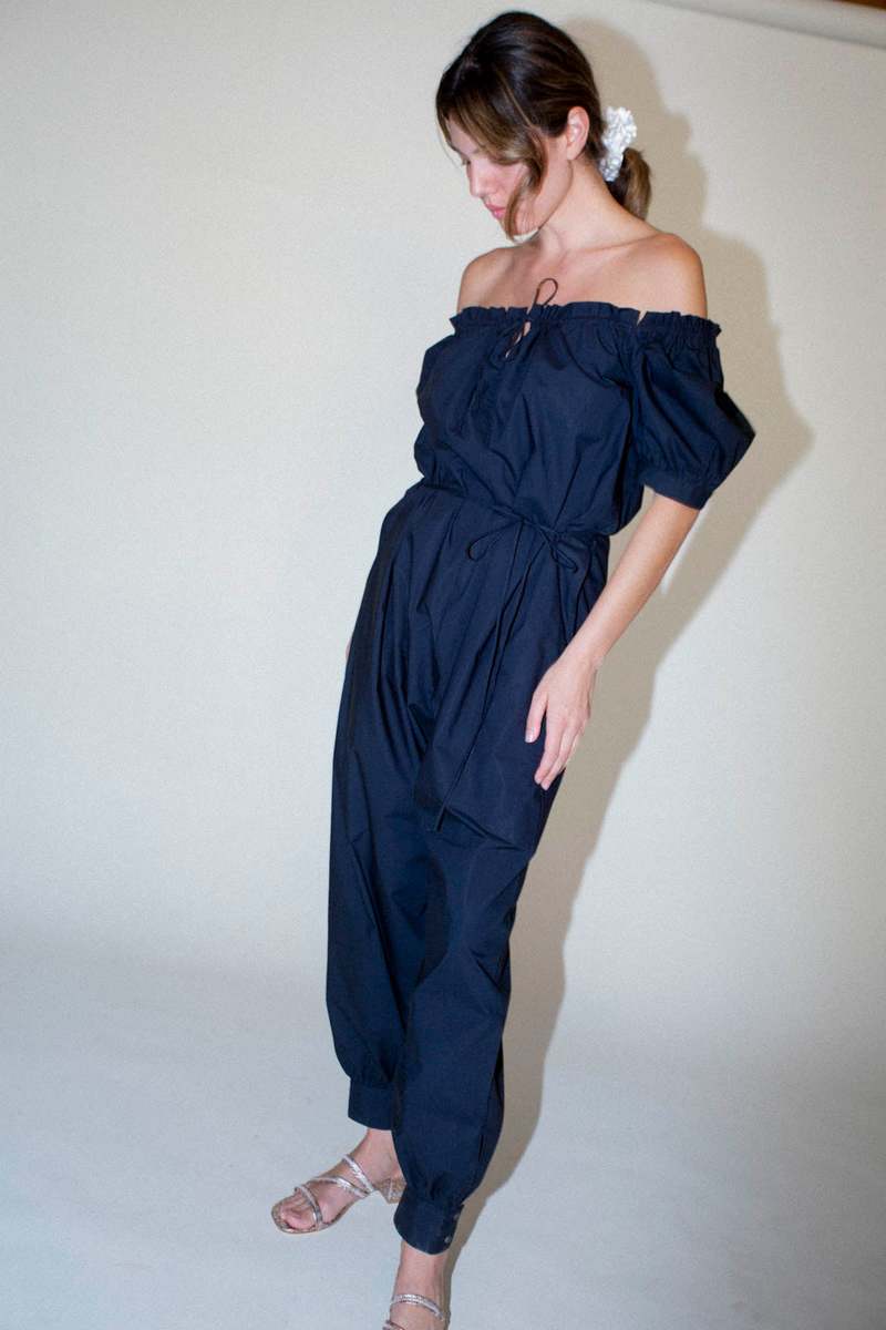 Caron Callahan Carmen Jumpsuit - Licorice Caron Callahan Carmen Jumpsuit - Licorice
