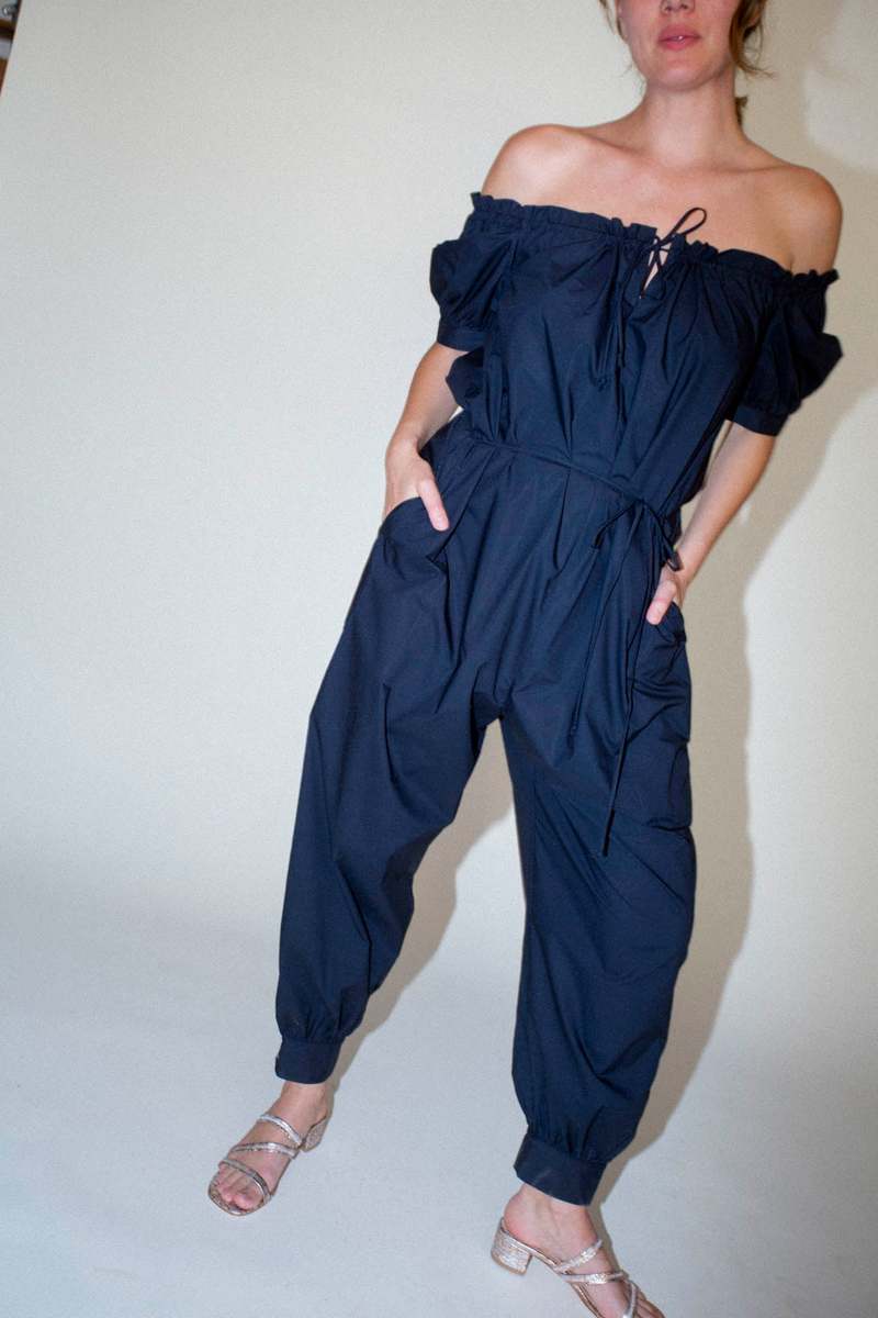 Caron Callahan Carmen Jumpsuit - Licorice Caron Callahan Carmen Jumpsuit - Licorice