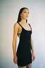 Priscavera Open Back Mini Dress - Black - Thumbnail 1