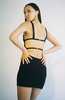 Priscavera Open Back Mini Dress - Black - Thumbnail 5