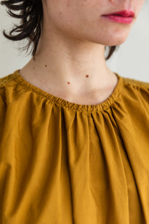 Antipast FLORAL EMBROIDERED DRESS -  GOLD