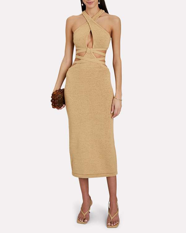 Cult Gaia Aziza Knit Dress - Sand | Garmentory
