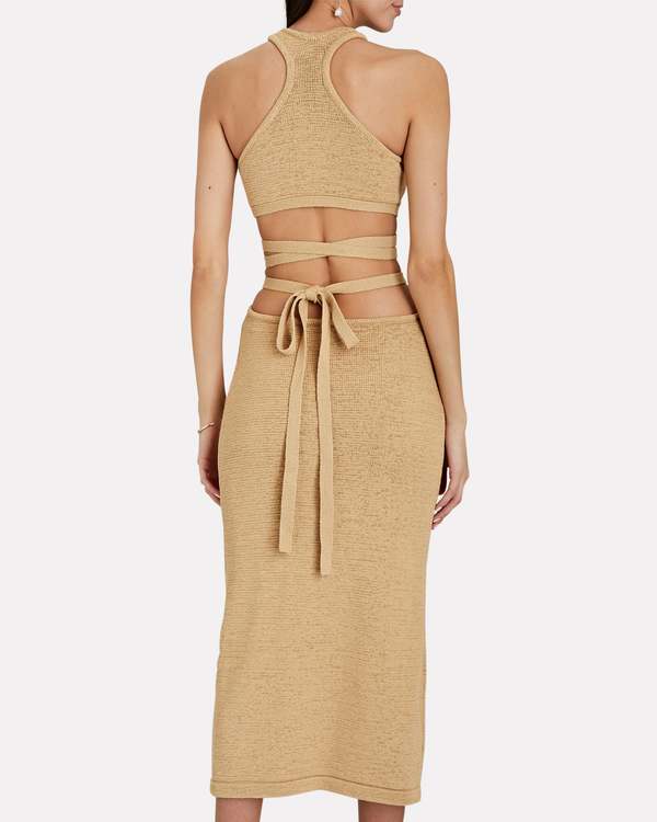cult gaia aziza knit dress - Sand Giuliana