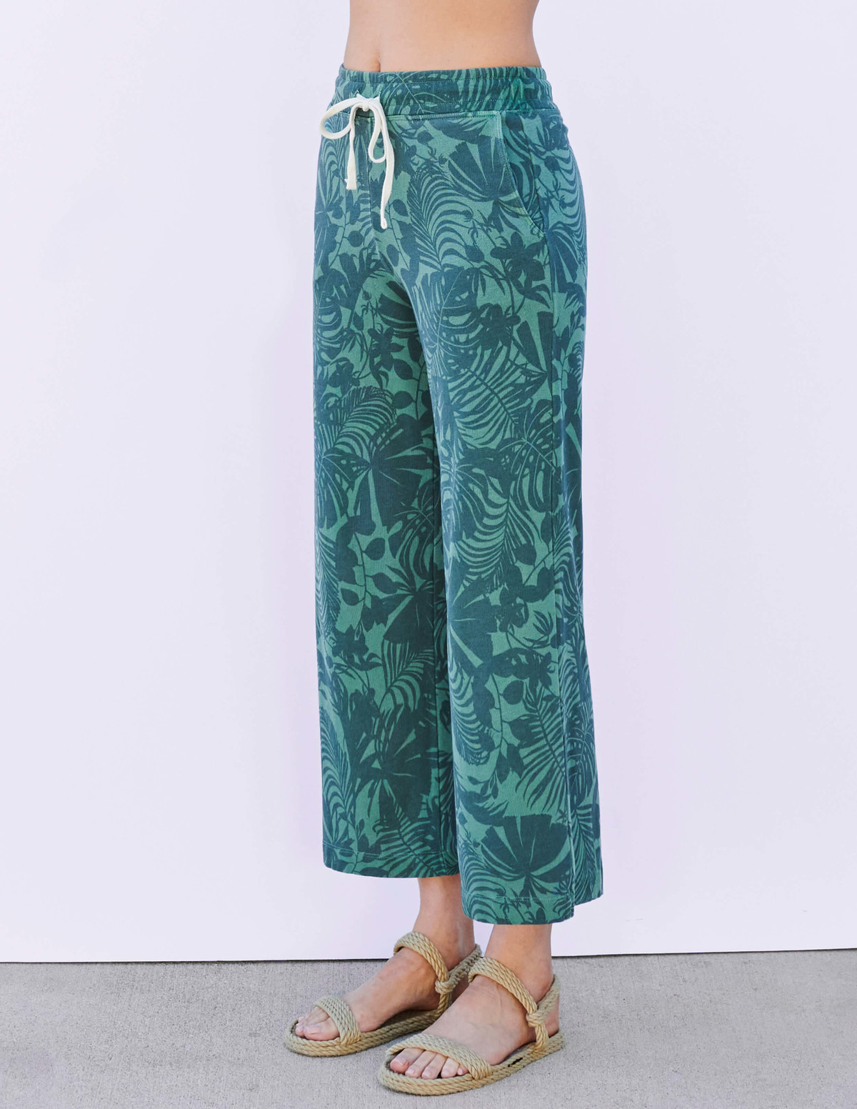 Flare Pants- Tropical Yin Yang