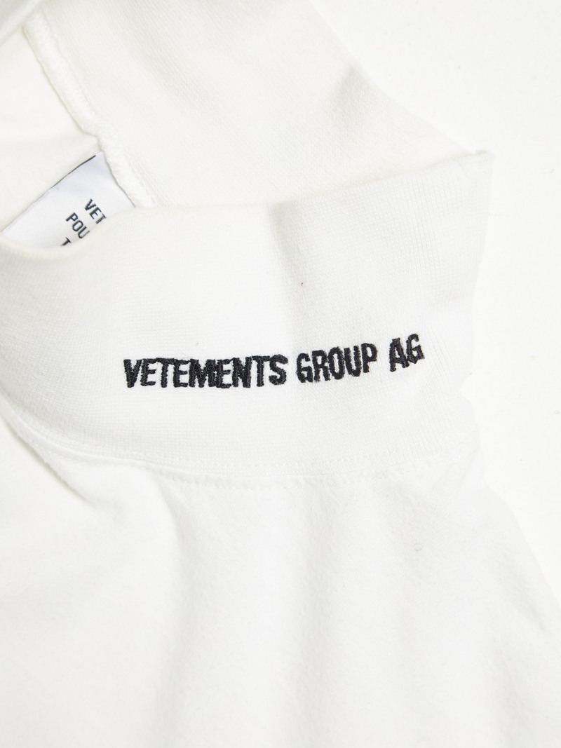正規品VETEMENTS LOGO long sleeve SHIRT Buy VETEMENTS men black longsleeve with logo for $420 online