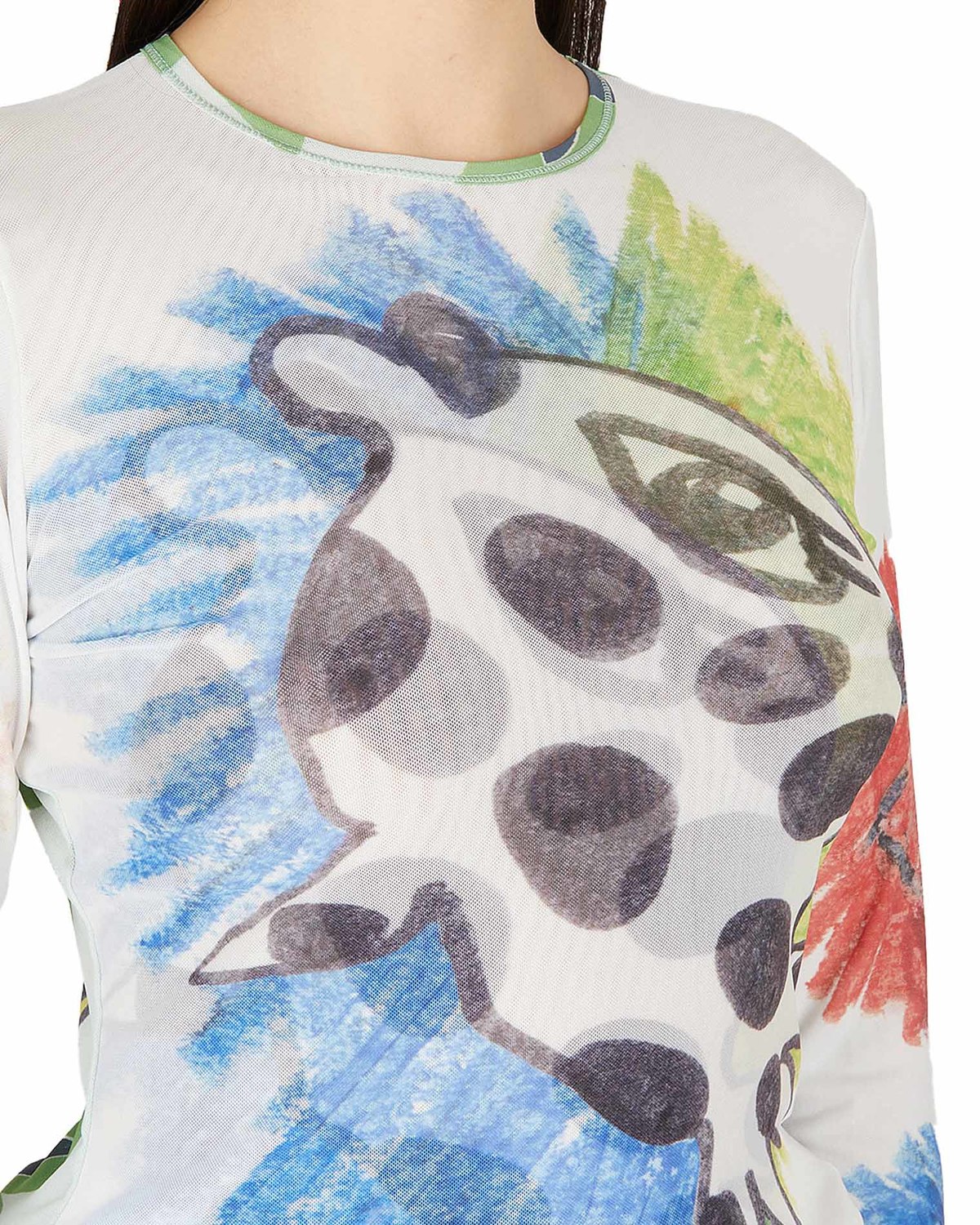 ChopovaLowena グラフィックTシャツ　S Chopova Lowena Mesh Top - white/multicolor | Garmentory