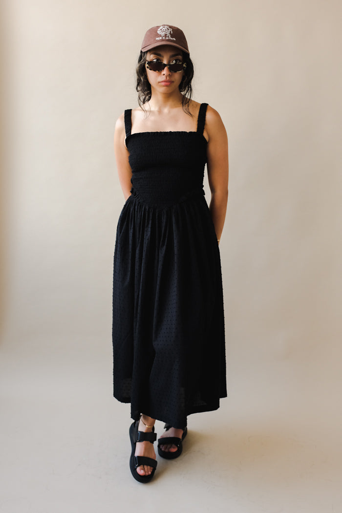 Tach Clothing Amelie Voile Dress Plain Black Garmentory