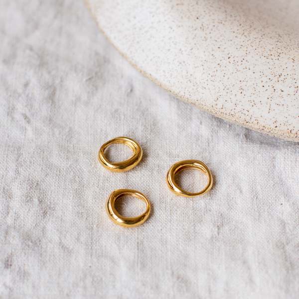 Rauw Jewelry Forged by the Ocean Pinky Ring - 24k gold