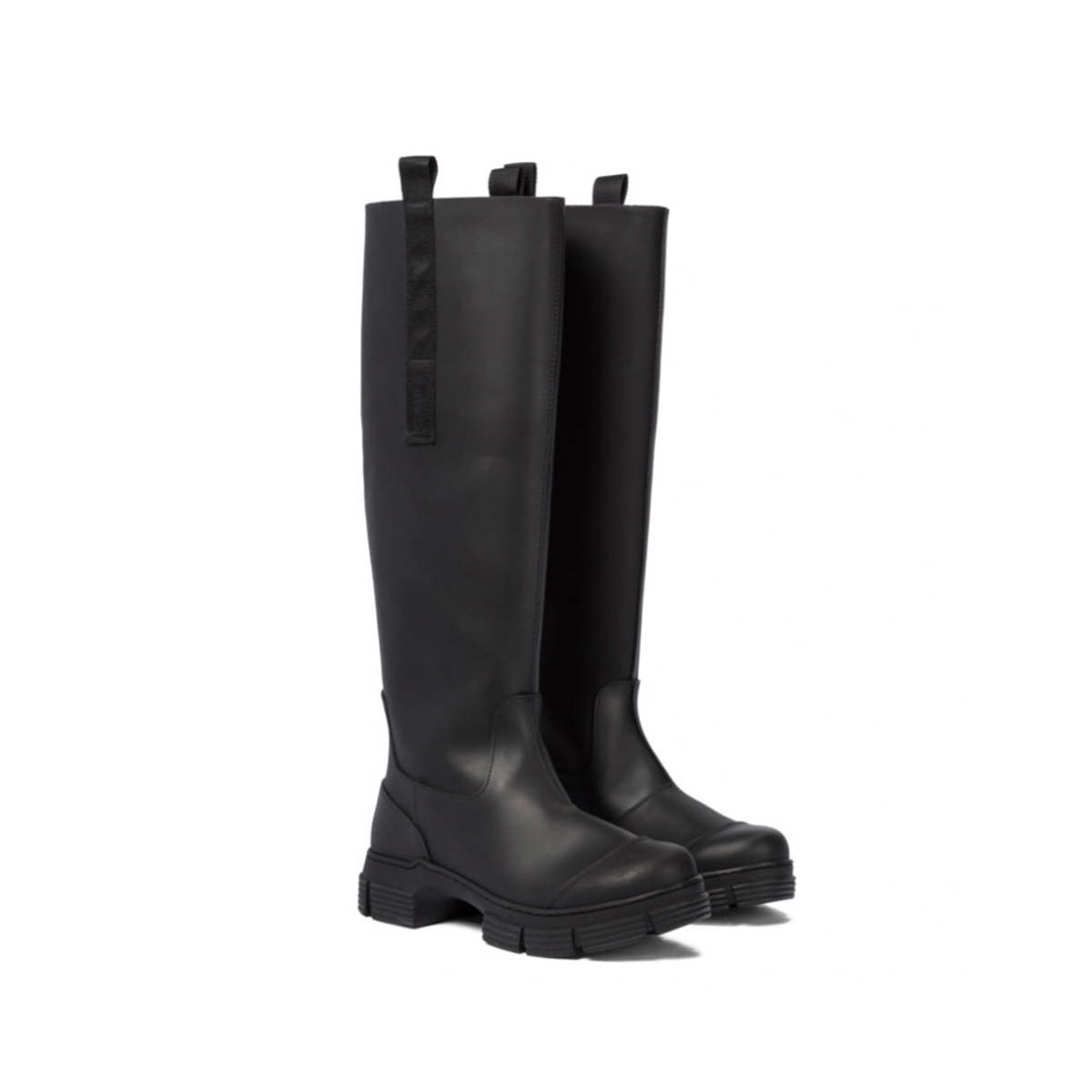 Ganni Recycled Rubber Country Boot - Black | Garmentory