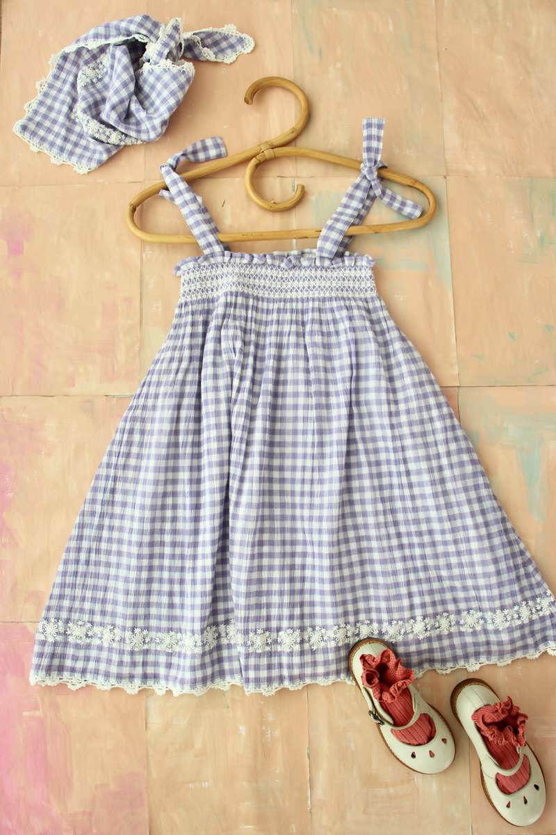 Bonjour diary 2023SS  ROSALIE DRESS ８Y Bonjour Diary Rosalie Dress Emerald (S2, 4, 8) - Little