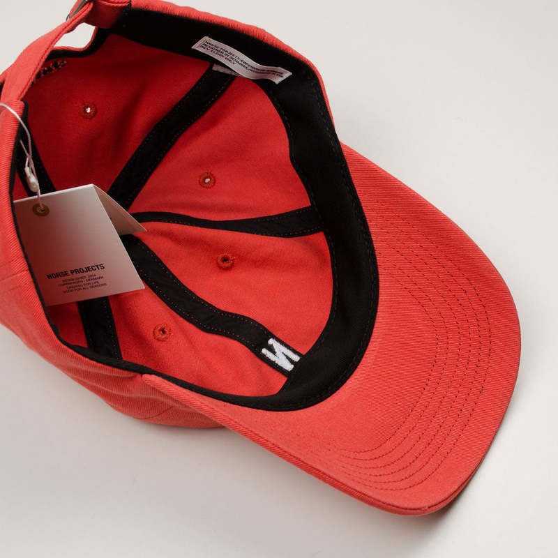 Norse Projects  Twill Sports Cap - Red
