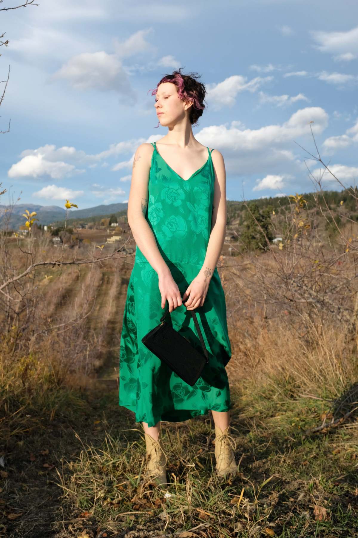 rachel berry green dress Rachel Comey Halstatt Dress