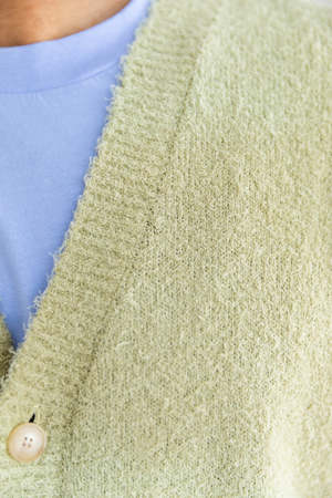 Auralee Cotton Linen Cut Shaggy Knit Cardigan | Garmentory