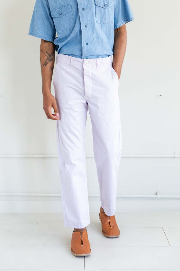 Orslow FRENCH WORK PANTS - MOSS PINK 