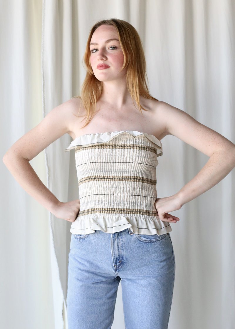 Oh Seven Days Scrunch Top - Wheat