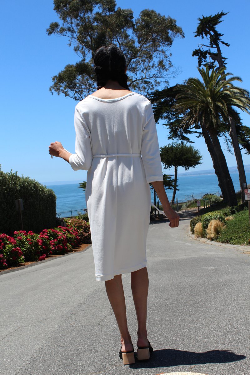 Beklina French Terry Dress White