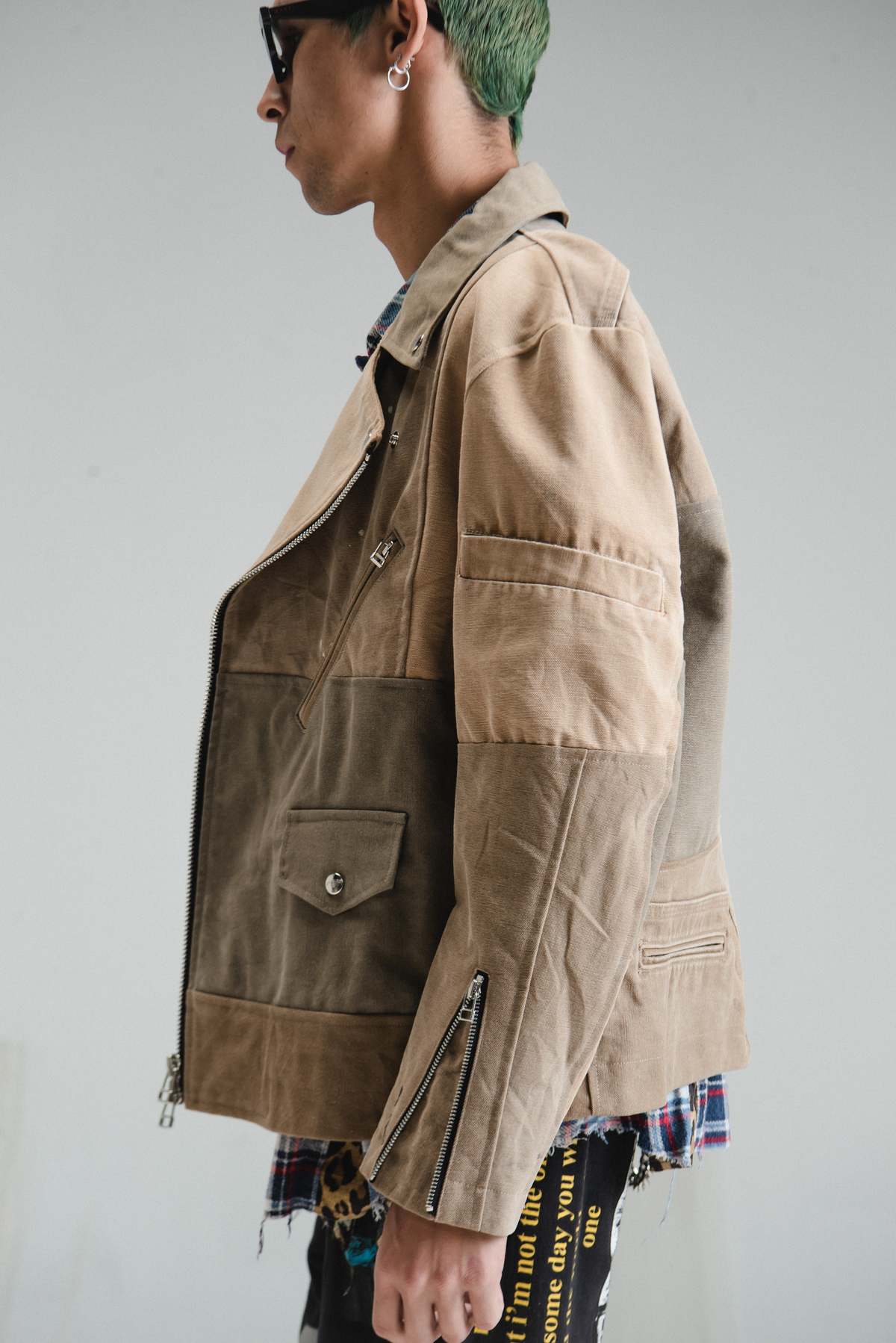 Old Park One off Upcycled Carhartt Duck Oversized Riders Jacket 