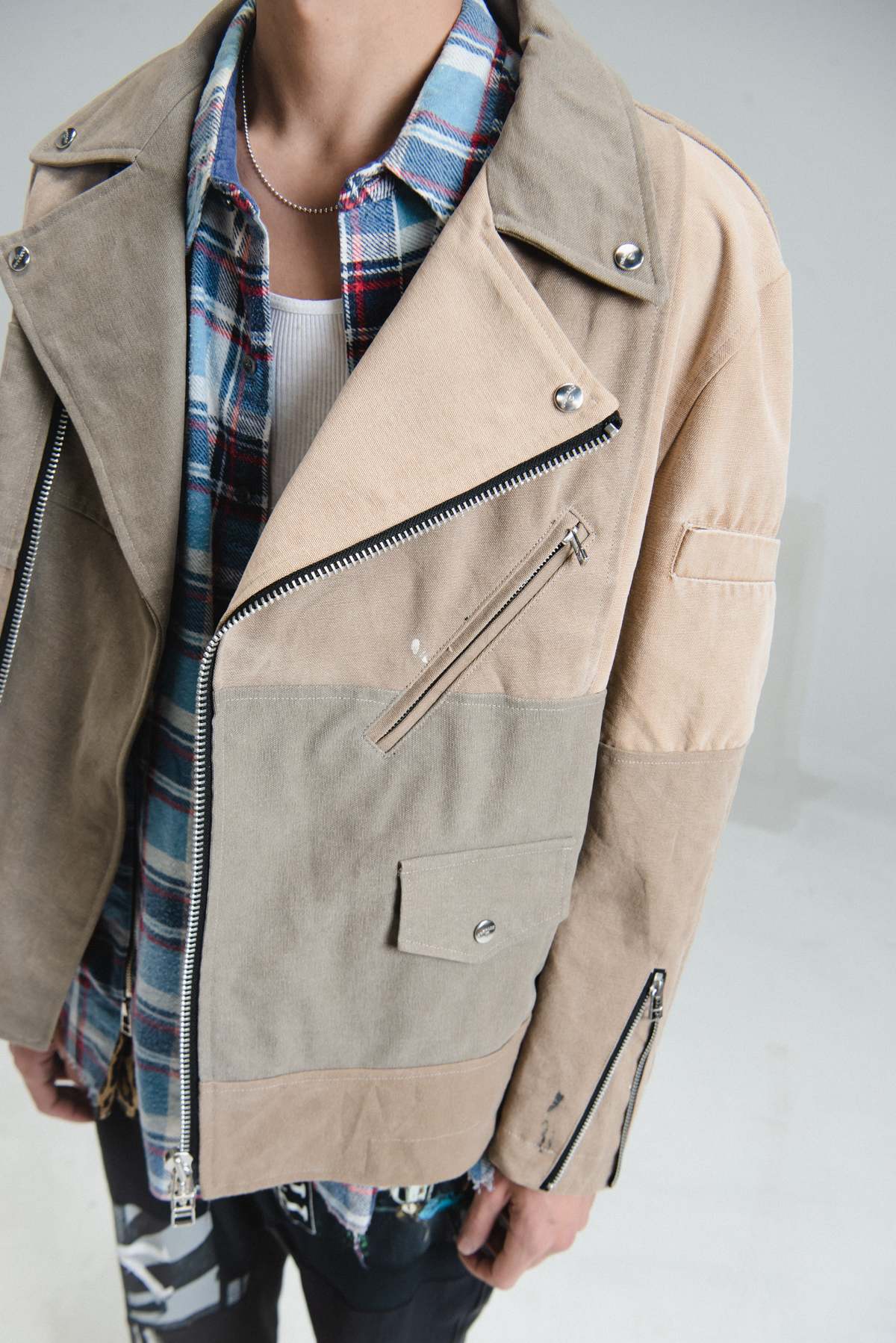 Old Park One off Upcycled Carhartt Duck Oversized Riders Jacket 