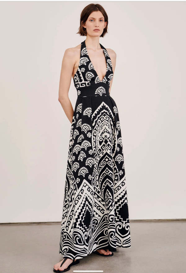 nili lotan halter dress Nili Lotan Women's Lita Gown Black, 4 main image 0