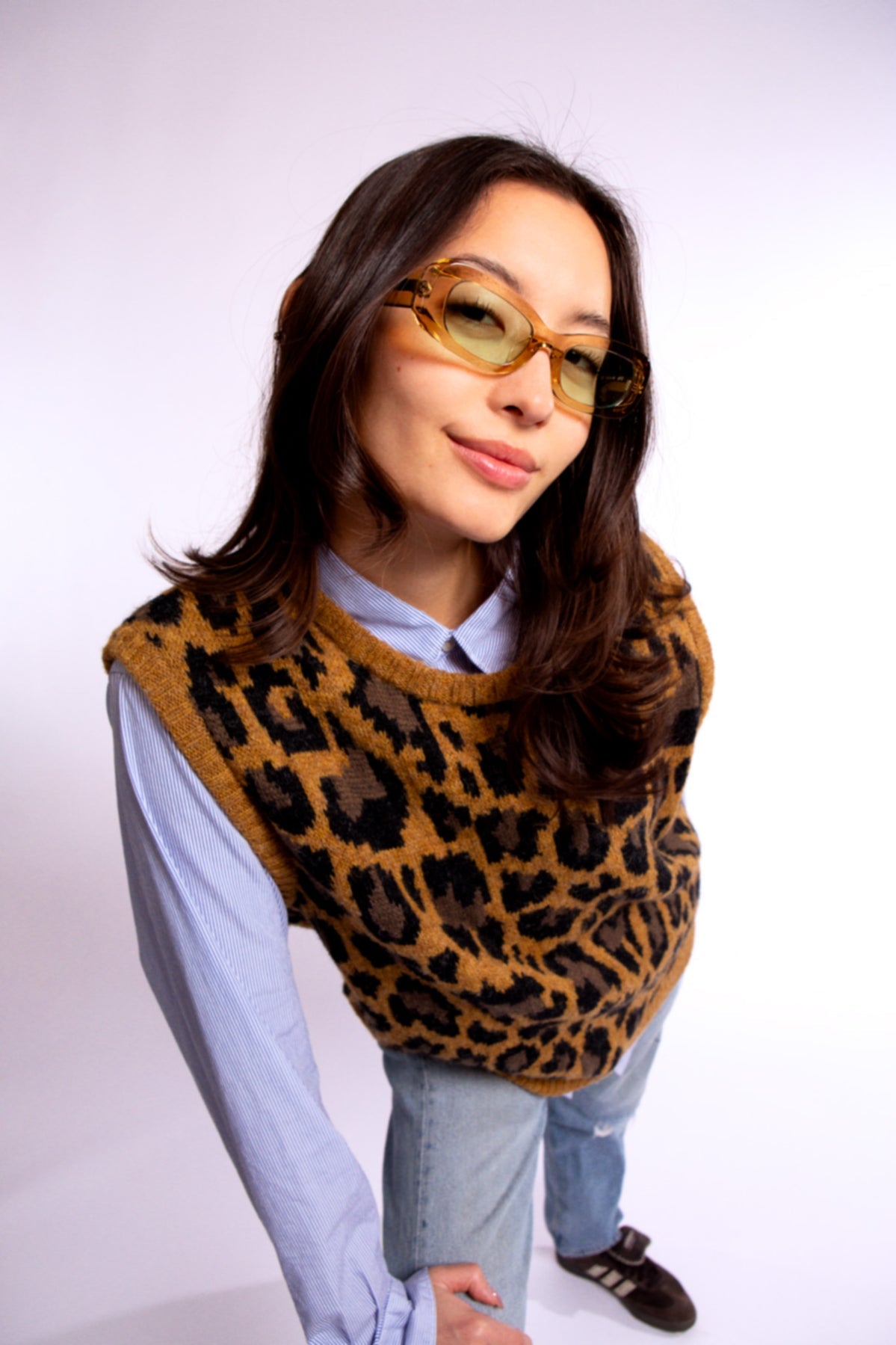 Bonnie Clyde UFO Sunglasses - Brown/Green | Garmentory display picture 1