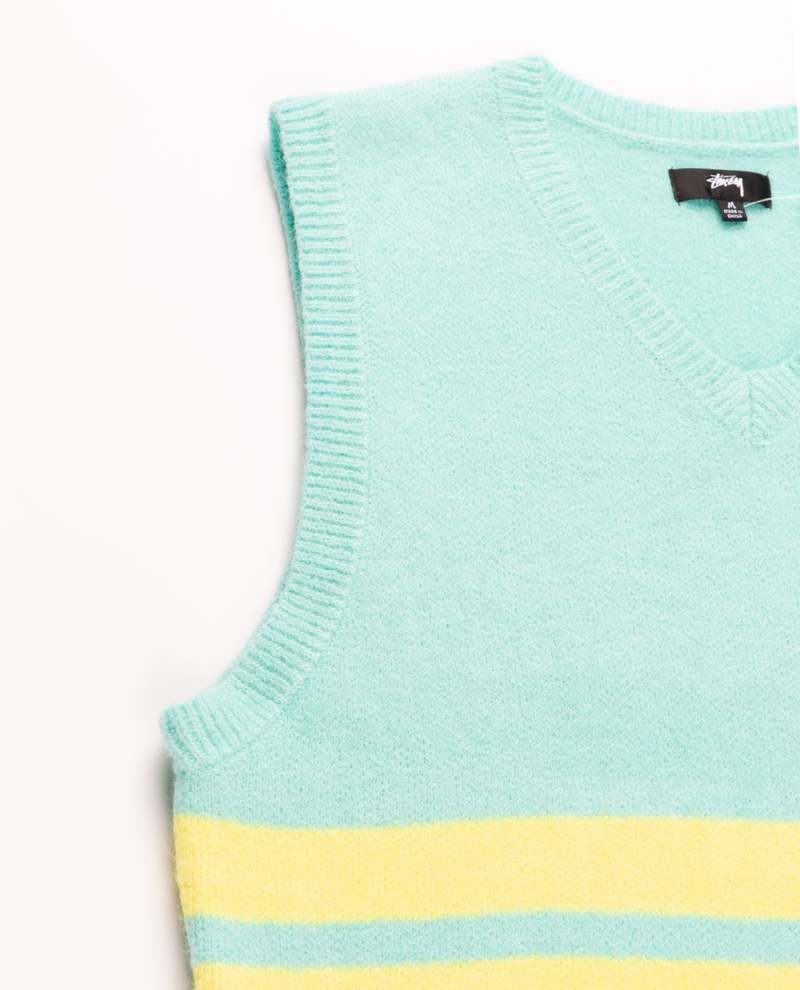 Stussy Brushed Mohair Vest - Seafoam | Garmentory